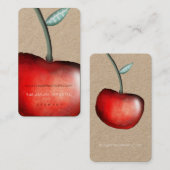 Apple Cherry Business Card Visitenkarte (Vorne/Hinten)