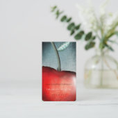 Apple Cherry Business Card Visitenkarte (Stehend Vorderseite)