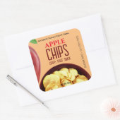 Apple Chips - Etikettenaufkleber Quadratischer Aufkleber (Umschlag)