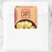 Apple Chips - Etikettenaufkleber Quadratischer Aufkleber (Tasche)