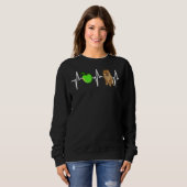 Apple Chow Chow Heartbeat Dog Sweatshirt (Vorne ganz)