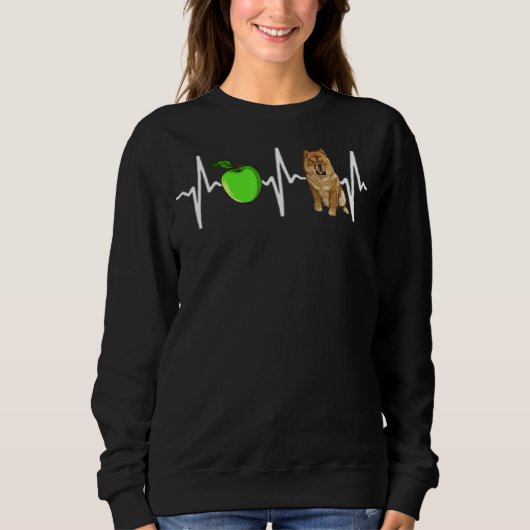 Apple Chow Chow Heartbeat Dog Sweatshirt (Vorderseite)