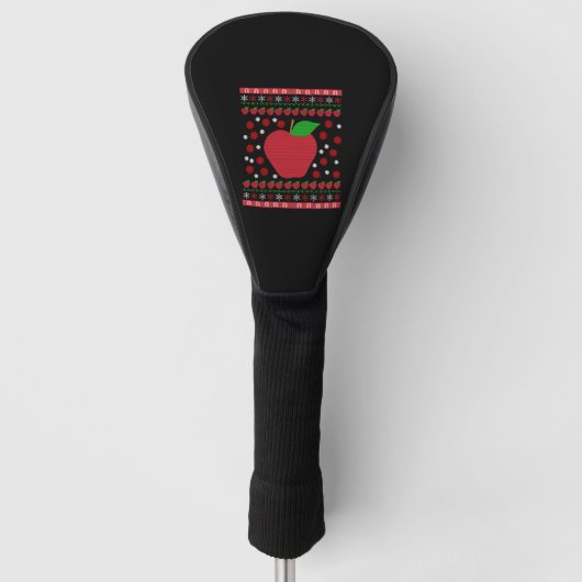 Apple Christmas Golf Headcover (Vorderseite)