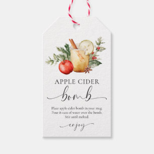 Apple Cider Bomb Rezept Kit Weihnachtsgeschenk Tag Geschenkanhänger