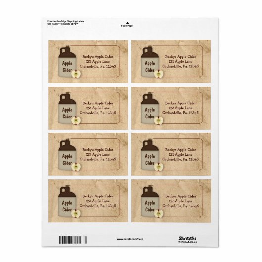 Apple Cider Business Label (Vorne)