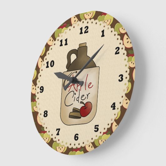 Apple Cider Country Küchenuhr Große Wanduhr (Winkel)