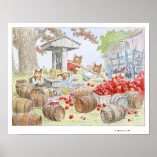 Apple Cider Harvesting by Wallace Tripp Poster