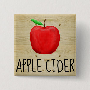 Apple Cider Red Apple Button
