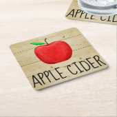 Apple Cider Red Apple Rechteckiger Pappuntersetzer (angewinkelt)
