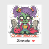 Apple Cider Season Zombie Aufkleber (Blatt)
