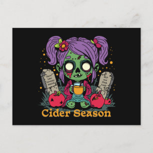 Apple Cider Season Zombie Postkarte