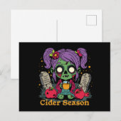 Apple Cider Season Zombie Postkarte (Vorne/Hinten)