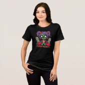 Apple Cider Season Zombie Tri-Blend Shirt (Vorderseite voll)