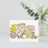 Apple Cider Sign Postkarte (Stehend Vorderseite)