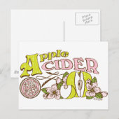 Apple Cider Sign Postkarte (Vorne/Hinten)