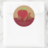 Apple Cinnamon Anise hausgemachte Runder Aufkleber (Tasche)