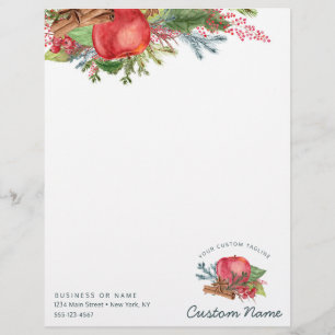 Apple Cinnamon Fall oder Winter Holiday Custom Log Briefbogen
