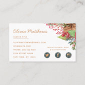 Apple Cinnamon Herbst oder Winter Bäckerei Lebensm Visitenkarte (Rückseite)