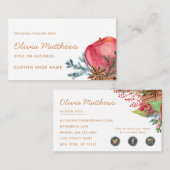 Apple Cinnamon Herbst oder Winter Bäckerei Lebensm Visitenkarte (Vorne/Hinten)