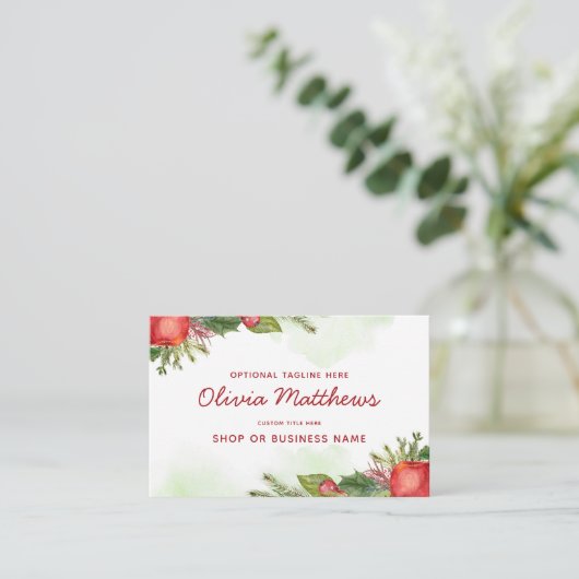 Apple Cinnamon Herbst oder Winter Urlaub Saison Visitenkarte (Stehend Vorderseite)