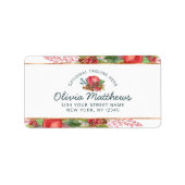 Apple Cinnamon Herbst- oder Winterurlaub Custom Sh Adressaufkleber (Vorne)