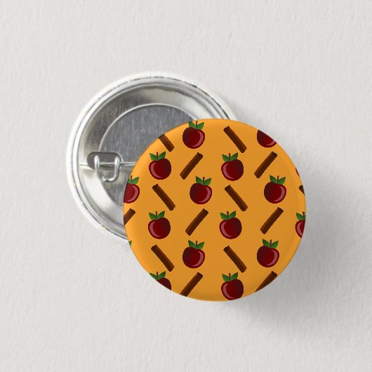 Apple Cinnamon Muster Button (Vorne & Hinten)