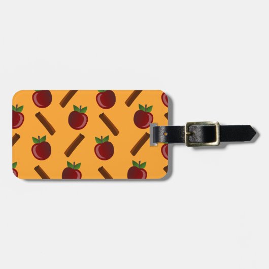 Apple Cinnamon Muster Gepäckanhänger (Vorderseite horizontal)
