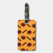 Apple Cinnamon Muster Gepäckanhänger (Rückseite vertikal)