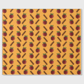 Apple Cinnamon Muster Geschenkpapier (Flach)