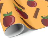 Apple Cinnamon Muster Geschenkpapier (Rolleneckpunkt)