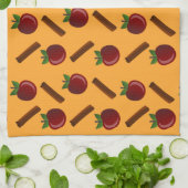 Apple Cinnamon Muster Geschirrtuch (Gefaltet)