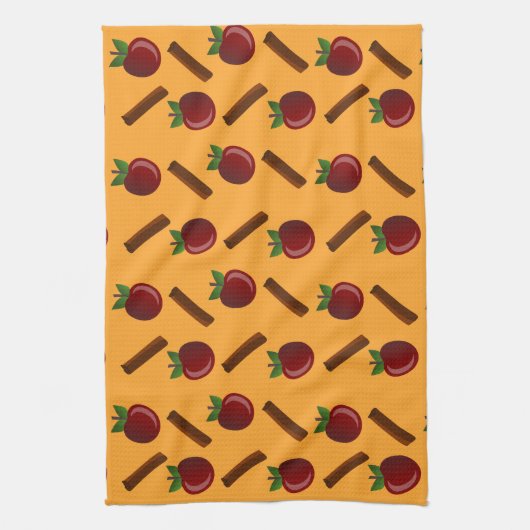 Apple Cinnamon Muster Geschirrtuch (Vertikal)