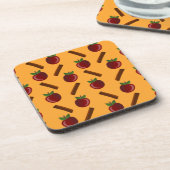 Apple Cinnamon Muster Getränkeuntersetzer (Linke Seite)
