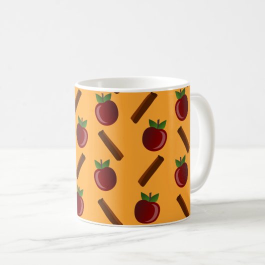 Apple Cinnamon Muster Kaffeetasse (VorderseiteRechts)