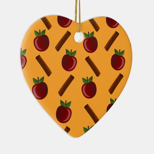 Apple Cinnamon Muster Keramik Ornament (Rechts)