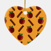 Apple Cinnamon Muster Keramik Ornament (Hinten)