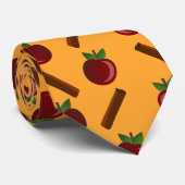 Apple Cinnamon Muster Krawatte (Gerollt)