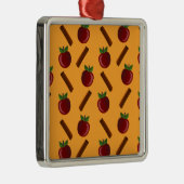Apple Cinnamon Muster Ornament Aus Metall (Rechts)