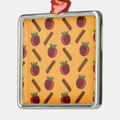 Apple Cinnamon Muster Ornament Aus Metall (Links)