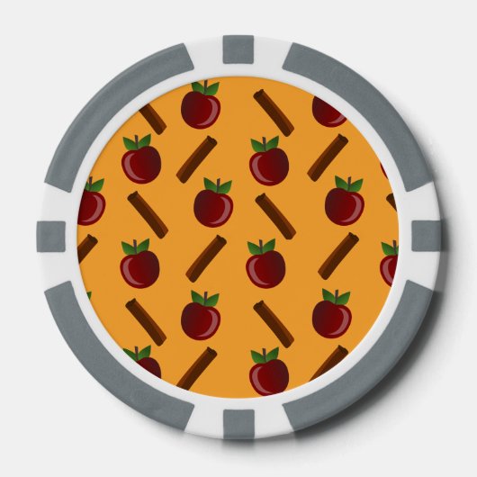 Apple Cinnamon Muster Pokerchips (Vorderseite)