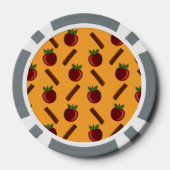 Apple Cinnamon Muster Pokerchips (Rückseite)