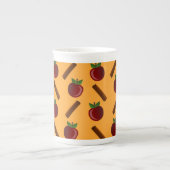 Apple Cinnamon Muster Porzellantasse (Vorderseite)