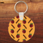 Apple Cinnamon Muster Schlüsselanhänger (Vorderseite)
