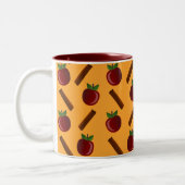 Apple Cinnamon Muster Zweifarbige Tasse (Links)