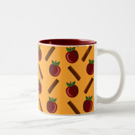 Apple Cinnamon Muster Zweifarbige Tasse