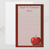 Apple Cinnamon Stationery Briefpapier (Vorne/Hinten)