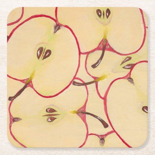 Apple coaster rechteckiger pappuntersetzer (Vorderseite)