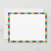 Apple & Colorful Blocks Niedlich Teacher Stationer Mitteilungskarte (Rückseite)