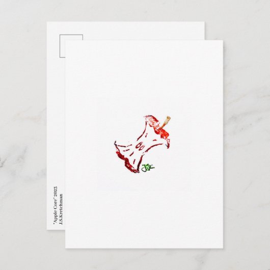 Apple Core Postcard Postkarte (Vorne/Hinten)