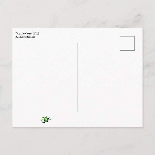 Apple Core Postcard Postkarte (Rückseite)